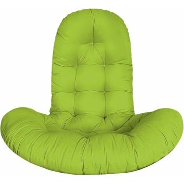 Imagem de Almofada de substituição para cadeira suspensa em formato de ovo, almofada grossa para cadeira suspensa, almofada para cadeira de rede para uso interno/externo.