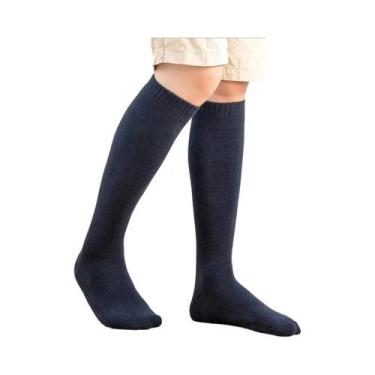 Imagem de Meias De Compressão De Lã Para Inverno Masculinas, Longas Até O Joelho