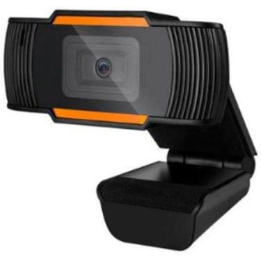 Imagem de Web Cam Brazilpc V5 Hd 720P Com Microfone Preto/ Laranja Box