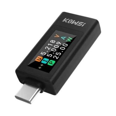 Imagem de Voltímetro E Amperímetro Digital Tipo-C KWS-1902L DC 4-30V 0-8A Com Me