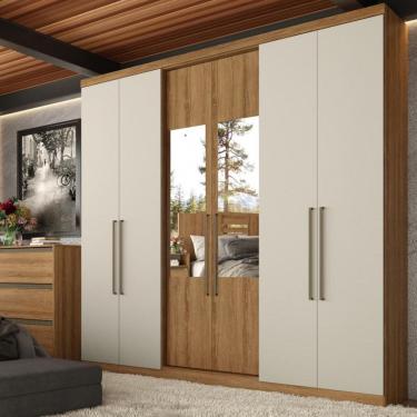 Imagem de Guarda Roupa Casal com Espelho 6 Portas Presence THB