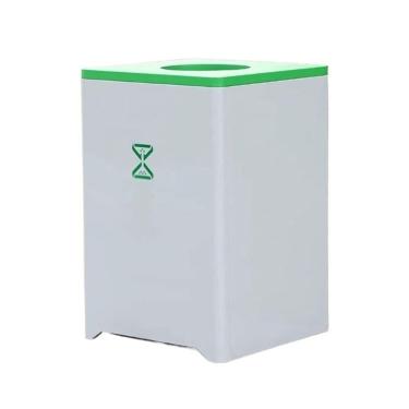 Imagem de Lata de lixo ao ar livre Lixeira externa de grande capacidade com trava metal 145L(Green)