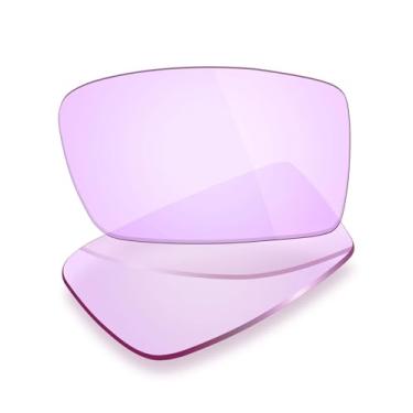 Imagem de Mryok Lentes de substituição UV400 compatíveis com óculos de sol Oakley Conductor 6 OO4106, HD Polarized, proteção UV, resistente a impactos e ajuste perfeito - rosa claro baixo