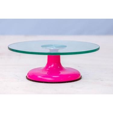 Imagem de Bailarina Para Bolo Boleira De Vidro Giratória Profissional Com Rolame