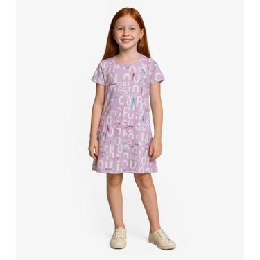Imagem de Vestido Menina Infantil Select Roxo, 6, Roxo