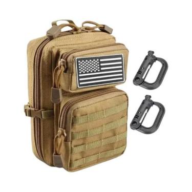 Imagem de Bolsa Tática Pequena Com Zíper Molle EDC, Bolsa De Cintura Médica IFAK