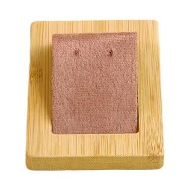 Imagem de Bandeja De Armazenamento De Joias Em Madeira De Bambu E Couro PU Avelu