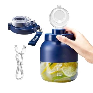 Imagem de Copo liquidificador, batedeira portátil USB | Copo de suco de alimentos sem fio de boca larga | para casa, escritório, cozinha, sala de estar, jardim, viagem, piquenique, ao ar livre, esportes