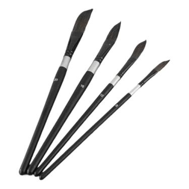 Imagem de Pincel de pintura de 4 peças com ponta fina - pincéis para pintura - para telas de aquarela, corpo rochoso, rosto, unhas, homens, mulheres, meninos