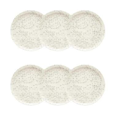 Imagem de Conjunto De Pratos De Sobremesa 06 Peças Flat Chuvisco Oxford