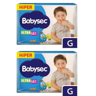 Imagem de KIT 2 Fraldas Infantil Babysec Hiper Tamanho G