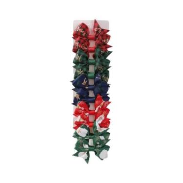 Imagem de Presilhas De Cabelo Com Estampa De Papai Noel Para Meninas, 10 Peças, 