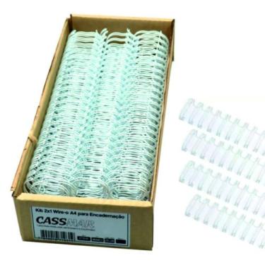 Imagem de Wireo para Encadernação A5 3.4 2X1 para 140fls Branco 04un - Cassmar