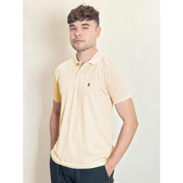 Imagem de Polo Masculina Piquet Básica Com Botões Polo Wear Bege Claro-Masculino