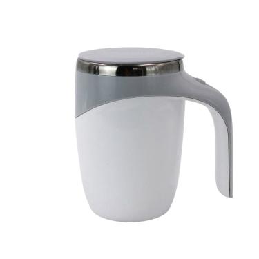 Imagem de Copo Caneca Mixer Misturadora Magnetica Copo Termico 380 ml Com Tampa A Pilha Branco