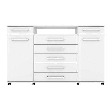 Imagem de Cômoda de Quarto London c/ 2 Portas e 7 Gavetas Branco - Demóbile