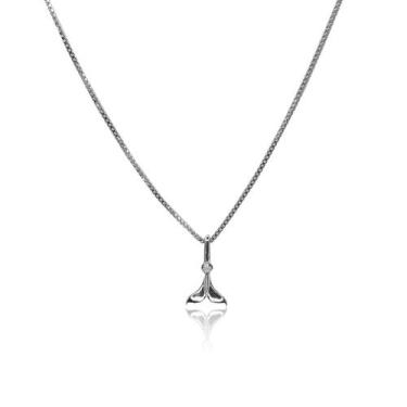 Imagem de Colar Calda de Sereia Lisa Prata 925 Tamanho:45cm - Belas Joias, 45cm