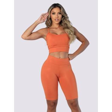 Imagem de Conjunto Fitness Roupa de Academia Corrida Treino Malhar Top Com Bojo 