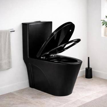 Imagem de Vaso Sanitário Monobloco Caixaacoplada Privada Londres Preto - STILLUS