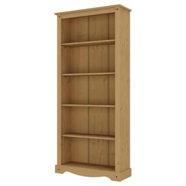 Imagem de Estante em Madeira com 5 Nichos Marrom Antique - Pense Dentro da Caixa