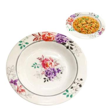 Imagem de Prato Fundo Melamina Floral 25cm Uso Restaurante - New Goods