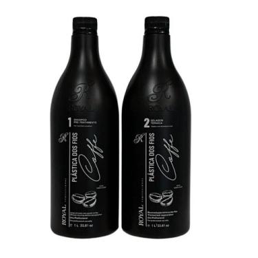 Imagem de Kit Escova Progressiva Plastica dos Fios Café Royal - 2x1000ml