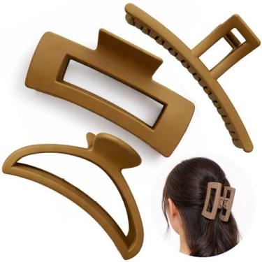 Imagem de Kit 3 Piranhas de Cabelo Grandes Presilha Grampo Feminino - - Vidalize