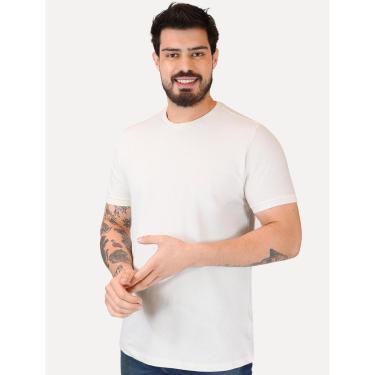 Imagem de Camiseta Aramis Masculina Piquet Gola Retilinea Textura Off White-Masculino