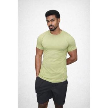 Imagem de Camisa D Bell Outlet Fashion Slim Verde Oliva Claro-Masculino