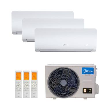 Imagem de Ar Condicionado Multi Split Midea Inverter Free Match 27.000 Btus (3x Hi Wall 9.000) Quente e Frio 220v