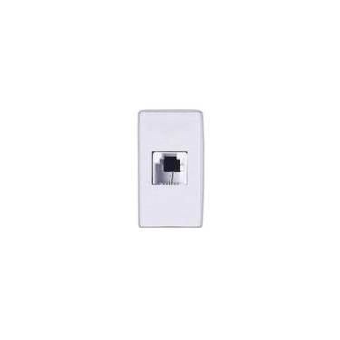 Imagem de Conjunto Rj45 Cat5 Internet Vertical 4X2 Branco Brg11456-1Br