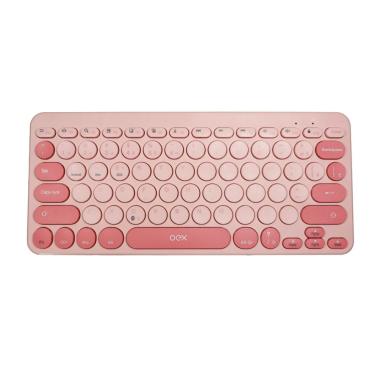 Imagem de Teclado Multimídia Retrô Conexão Bluetooth Abnt2 Rosa OEX
