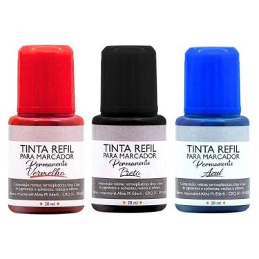 Imagem de Refil de Tinta Para Marcador Permanente Prime Faz até 30 Recargas Seca