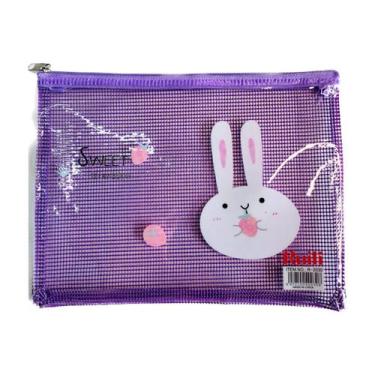 Imagem de Pasta Necessaire Com Ziper de Coelho P - Mega Maquiagem, Roxo