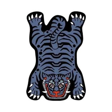 Imagem de Tapete Com Estampa De Tigre Durável E Fácil De Limpar, Tapete Cartoon 