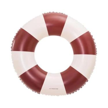 Imagem de Boia Inflável Retrô Listrada De PVC, Espessa, Para Piscina E Praia, Ac