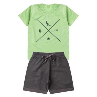 Imagem de Conjunto Infantil Menino Algodão Premium Verão Símbolos Kangulu-Masculino