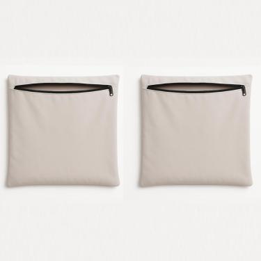 Imagem de Kit 2 Capa de Almofada 42cm Decorativa Suede Bege Balaqui Decor