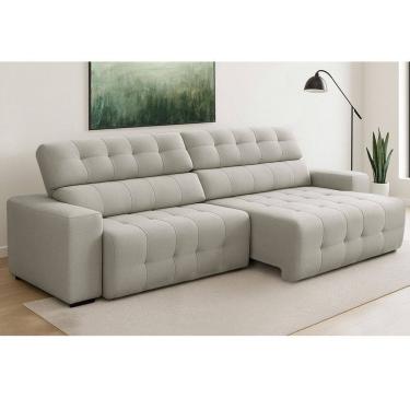 Imagem de Sofa 4 Lugares Retratil Reclinavel 280cm Linho Atualle Ferguile