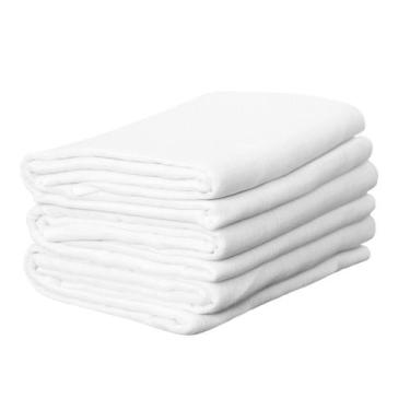 Imagem de Kit 5 Fralda De Pano Limpeza Branca 70x70cm Bebe 100%algodão - Dugu
