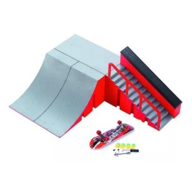 Imagem de Pista Skate de Dedo Miniatura Corrimão Escada Rampa - Genérica, Pista 