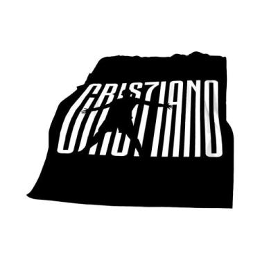 Imagem de Cobertor Estampado De Futebol CR7, Quente, Macio E Confortável, Para P