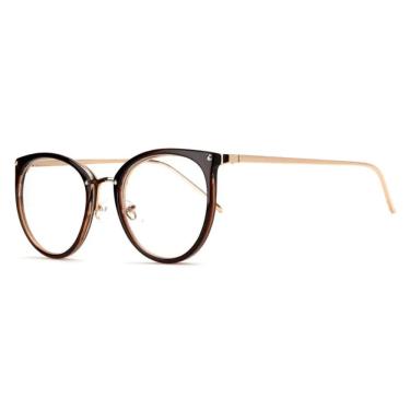 Imagem de Armação Óculos Grau Redondo Acetato Unissex Moderna