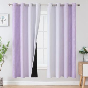 Imagem de Cortinas Blackout Estelar Textiler Lila/Blanco Grisáceo 132x183 cm