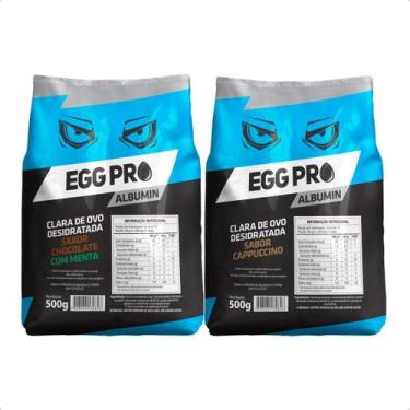 Imagem de Albumina Desidratada Kit 2 Sabores Variados 1kg Proteína Pura - Protei