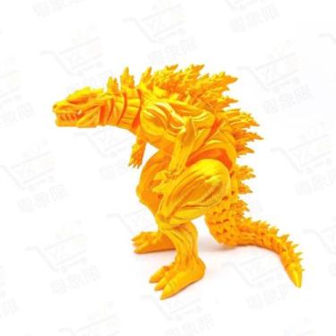 Imagem de Dinossauro Godzilla Musculoso  Figura Articulada com Juntas Móveis par