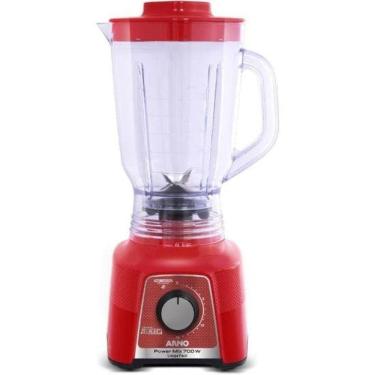 Imagem de Liquidificador Power Mix 700W com Copo 2,5L Limpa Fácil Vermelho 110V