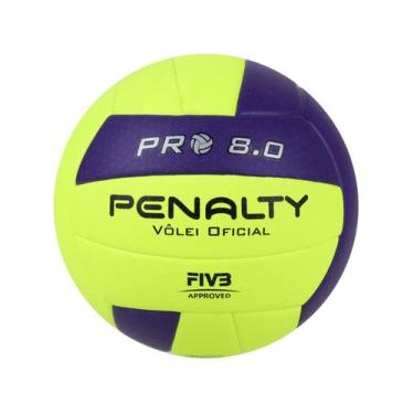 Imagem de Bola Vôlei Penalty 8.0 Pró IX Cor: Amarelo E Roxo, Verde limão e Azul