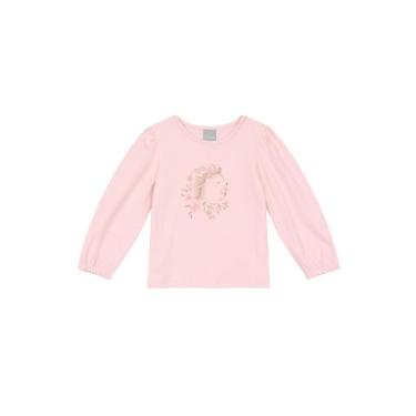 Imagem de Blusa infantil menina com estampa metalizada Mundi