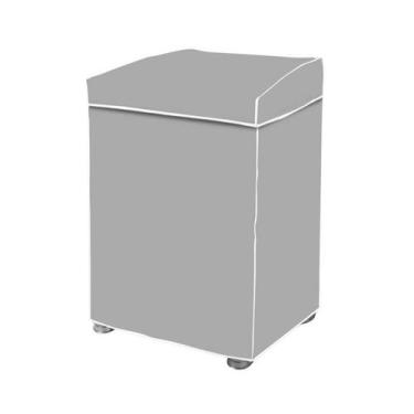 Imagem de Capa para Máquina de Lavar Roupas M Cinza c/ Tampa - Fullcommerce